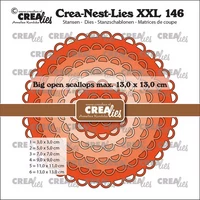 Crealies - Crea-Nest-Lies XXL Big Open Scalloped Circles, Stanssisetti
