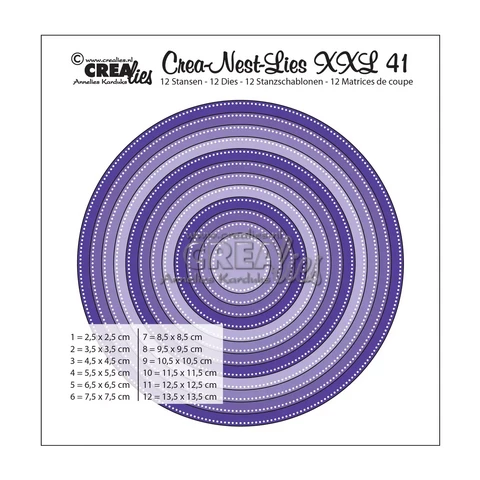 Crealies - Crea-Nest-Lies XXL Circles with Dots, Stanssisetti