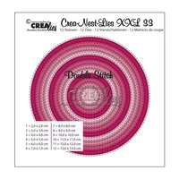 Crealies - Crea-Nest-Lies XXL Circles with Double Stitch Lines, Stanssisetti