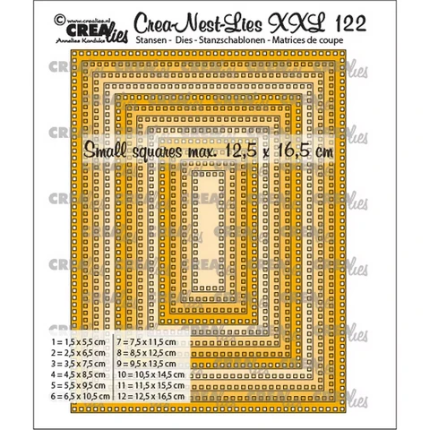 Crealies - Crea-Nest-Lies XXL Rectangles with Small Squares, Stanssisetti