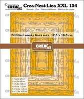 Crealies - Crea-Nest-Lies XXL Rectangles with Wonky Lines, Stanssisetti