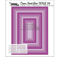 Crealies - Crea-Nest-Lies XXL Rectangles with Stitch Lines, Stanssisetti