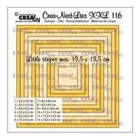 Crealies - Crea-Nest-Lies XXL Squares with Little Stripes, Stanssisetti