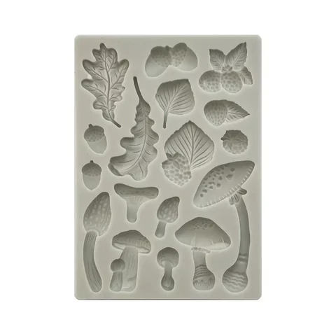 Stamperia - Woodland A5 Mushrooms, Silikonimuotti