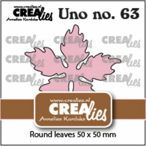 Crealies - 63 Poinsettia Round Leaves, Stanssi