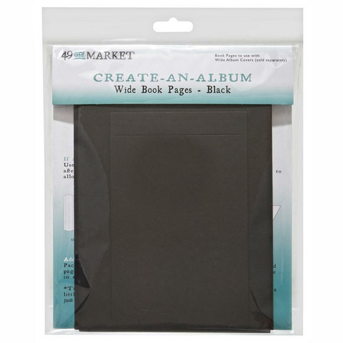 49 and Market - Create-An-Album Wide Book Pages, Black
