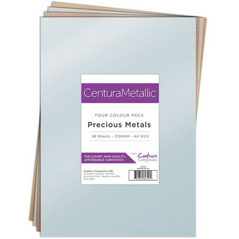 Crafter`s Companion - Precious Metals Centura Metallic, A4, 36 arkkia