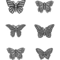 Tim Holtz - Idea-Ology Metal Adornments, Butterflies, 6 kpl