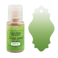 Fabrika Decoru - Magic Paint, Värijauhe, 15 ml, Yellow green