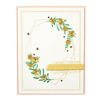 Spellbinders - Glimmer Hot Foil Plate, Geometric Floral Layered 