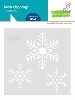 Lawn Fawn - Snowflake Trio Stencil, Sapluuna