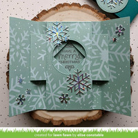 Lawn Fawn - Snowflake Trio Stencil, Sapluuna