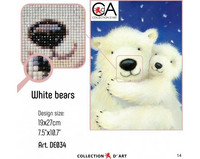 Collection D'Art - White Bears (K)(N), Timanttimaalaus, 19x27cm