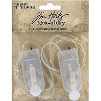 Tim Holtz - Idea-Ology, Battery Operated Wire Light Strands, Christmas Tiny Lights, Clear