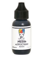 Dina Wakley Media - Acrylic Paint, Black, 29ml