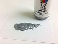 Dina Wakley Media - Metallic Acrylic Paint, Sterling, 29ml
