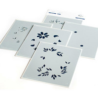 Pinkfresh Studio - Stencils A2, Daisy Wreath