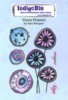 IndigoBlu - Circle Flowers by Asia A6, Leimasetti