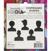 Dina Wakley Media Chipboard Shapes the Women 