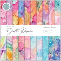 Craft Consortium - Essential Craft Papers, Ink Drops Candy, 12