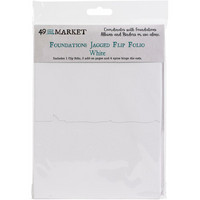 49 and Market - Foundations Jagged Flip Folio, White