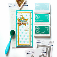 Pinkfresh Studio - Slimline Stars Builder, Kerrossapluunasetti