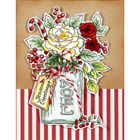 Stampendous - Noel Flowers, Leima
