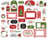Echo Park - Christmas Magic Frames & Tags, Leikekuvia, 33 kpl