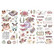 Prima Marketing - Hello Pink Autumn Rub-On Transfers, Siirtokuvia, 3arkkia