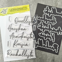 Korttipaja.fi - Hauskaa ja Onnellista, Leimasinsetti +stanssit