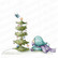 Stamping Bella - Bundle Girl With Christmas Tree And Birdie, Leima