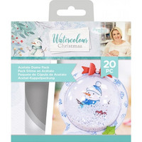 Crafter`s Companion - Watercolour Christmas, Acetate Dome Pack, 20osaa