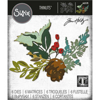 Sizzix - Thinlits Dies By Tim Holtz, Stanssisetti, Holiday Brushstroke #2