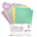 Dovecraft - Double Sided Glitter Bumper Pack, Rainbow Pastels, A4, 12 arkkia