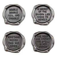 Tim Holtz - Idea-Ology Metal Quote Seals Halloween, 4 kpl