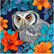 Collection D'Art - Owl and Lilies (K)(N), Timanttimaalaus, 38x38cm