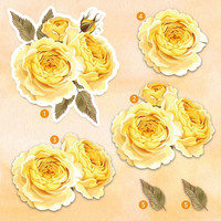 Crafter's Companion - Roses in Bloom, Die-Cut Decoupage Topper Pad, 6