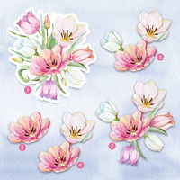 Crafter's Companion - Spring is Here, Die-Cut Decoupage Topper Pad, 6