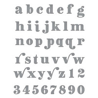 Spellbinders - Etched Dies, Be Bold Lowercase Alphabet & Numbers, Stanssisetti