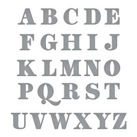 Spellbinders - Etched Dies, Be Bold Uppercase Alphabet, Stanssisetti