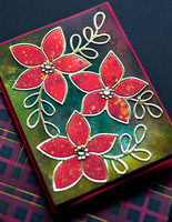 Poppy Stamps - Poinsettia Background, Stanssi