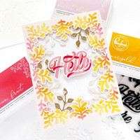 Pinkfresh Studio - Sweet Leaves Frame, Kerrossapluunasetti