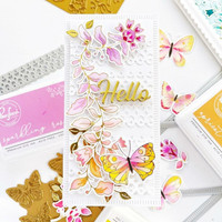 Pinkfresh Studio - Blanket Stitch Slimline Rectangles, Stanssisetti