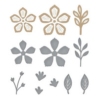 Spellbinders - Glimmer Hot Foil Plate, Glimmer Edge Flowers