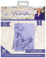 Crafter`s Companion - Vintage Butterflies, 3D Kohokuviointitasku, In Flight