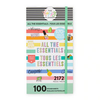 MAMBI - Happy Planner, Mega Value Pack Stickers, All the Essentials, Tarrasetti, 100arkkia