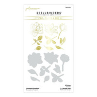 Spellbinders - Glimmer Hot Foil Plate & Die, Magnolia Bouquet