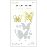 Spellbinders - Glimmer Hot Foil Plate & Die, Glimmer Edge Butterflies