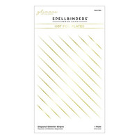 Spellbinders - Glimmer Hot Foil Plate, Diagonal Glimmer Stripes
