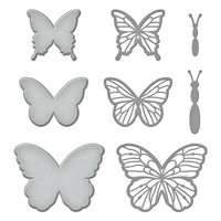 Spellbinders - Etched Dies By Bibi Cameron, Delicate Butterflies, Stanssisetti
